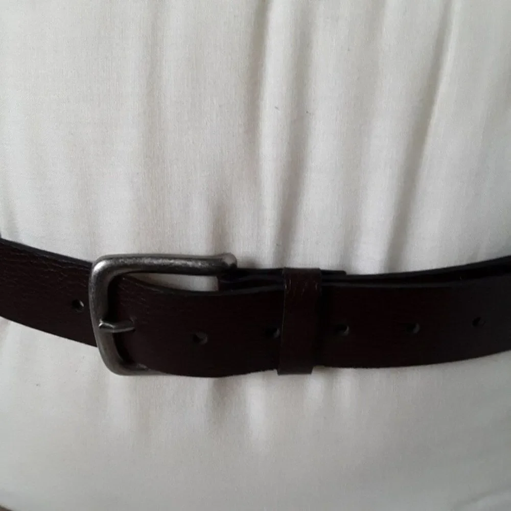 Mens Brown Leather Belt size M